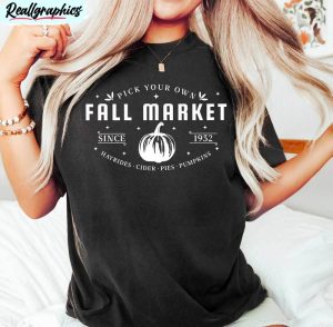 pumpkins farmer market funny shirt, fall autumn harvest festival crewneck unisex hoodie