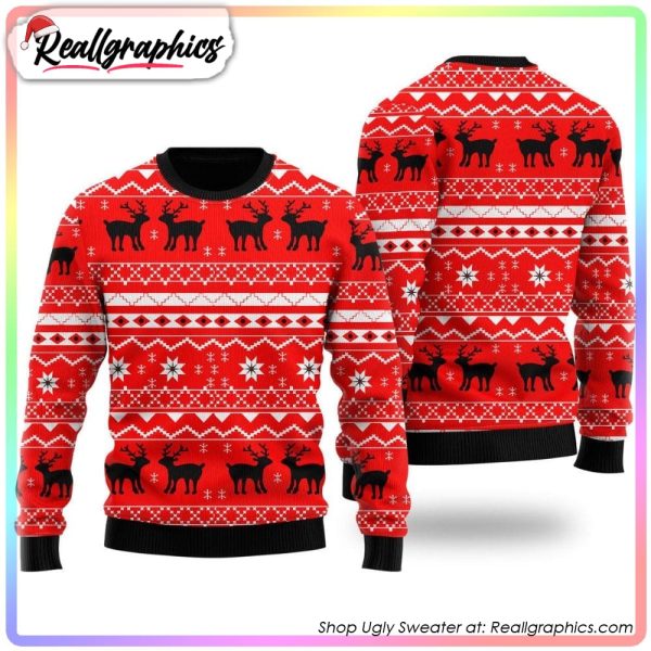 red deer hunting ugly christmas sweater, christmas gifts