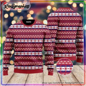 red fancy xmas pattern ugly christmas sweater, christmas gifts 2023
