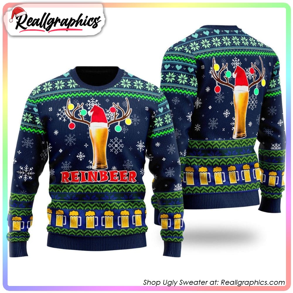 reinbeer christmas beer funny ugly holiday sweater, christmas gifts