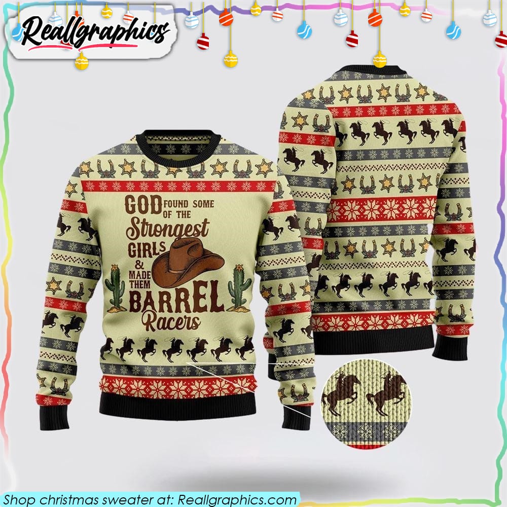 rodeo girl 3d printed christmas sweater, sweatshirt sweater gifts for pet lover