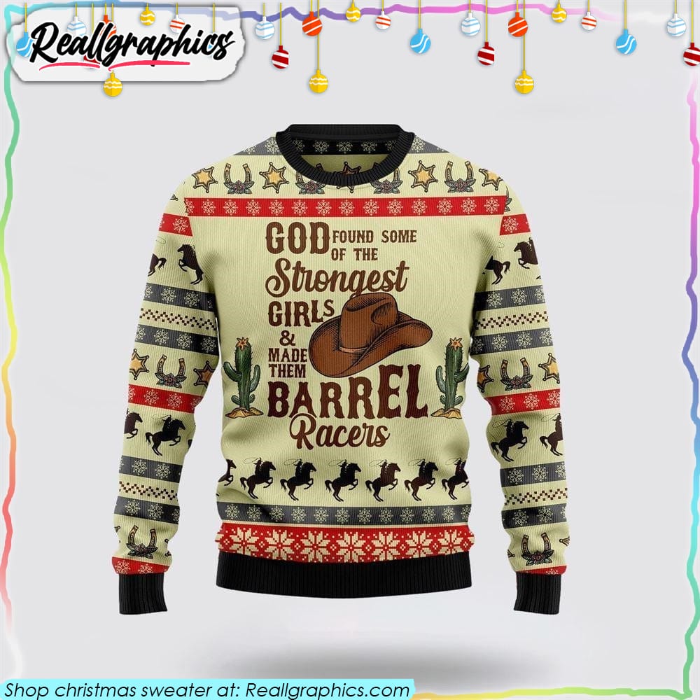 rodeo girl 3d printed christmas sweater, sweatshirt sweater gifts for pet lover