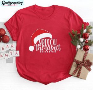 speech therapist christmas funny shirt, speech pathology occupational therapy long sleeve tee tops