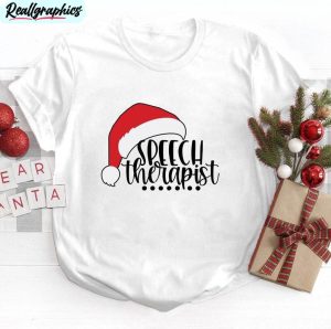 speech therapist christmas funny shirt, speech pathology occupational therapy long sleeve tee tops