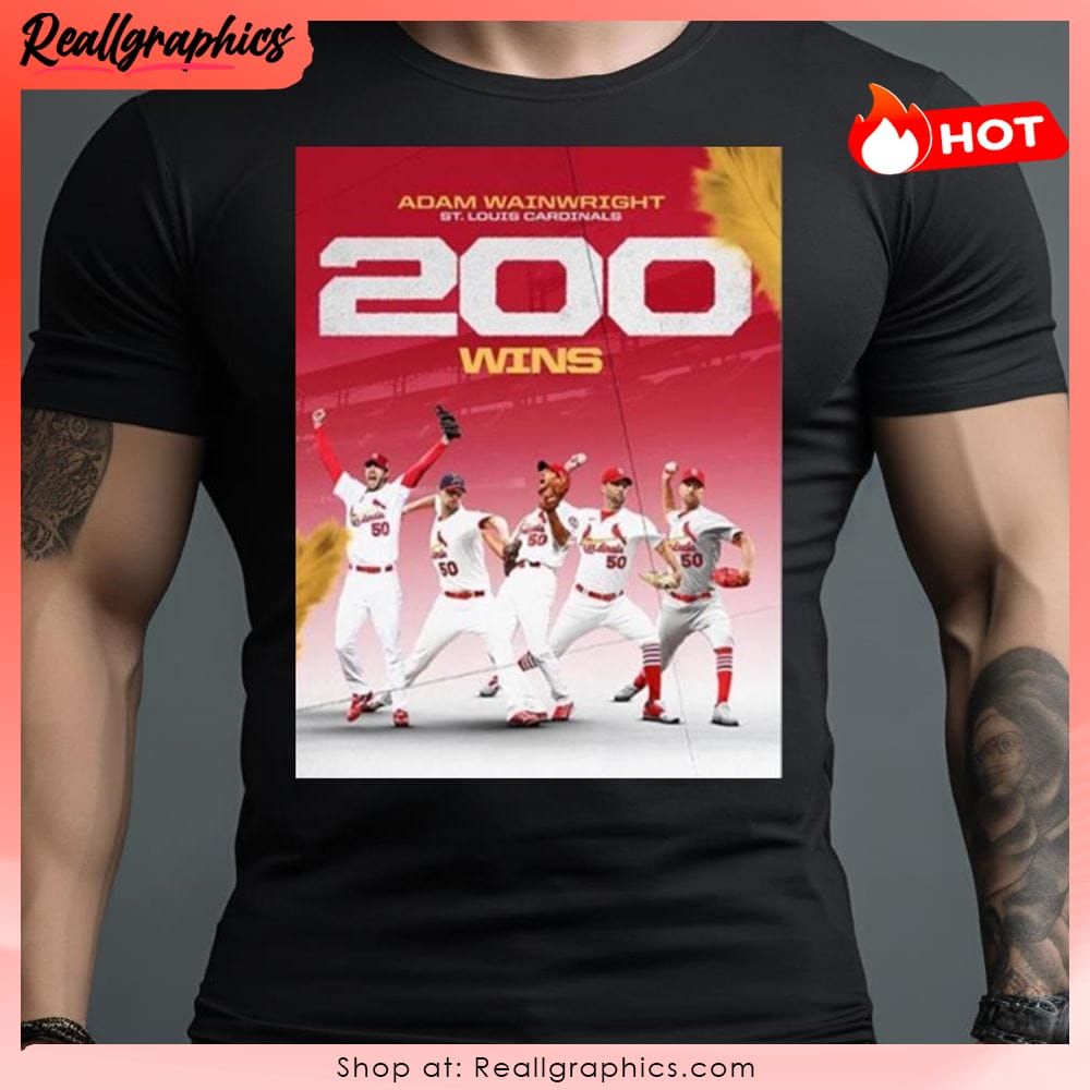 St. Louis Cardinals Adam Wainwright 200 wins signature baseball shirt,  hoodie, sweater, long sleeve and tank top