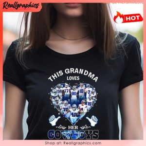 this grandma loves dallas cowboys heart players shirt