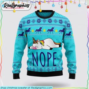 unicorn-nope-3d-printed-christmas-sweater