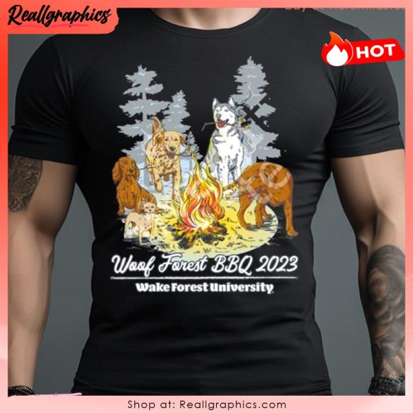 woof forest bbq 2023 wake forest university t shirt