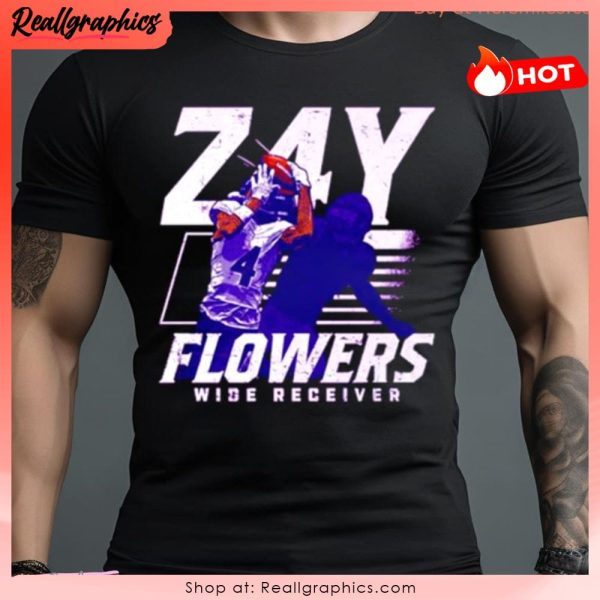 zay flowers baltimore player football shirt