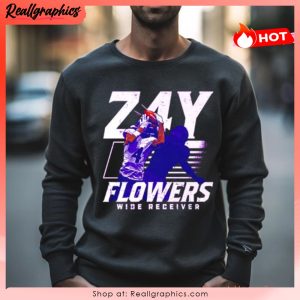 zay flowers baltimore player football shirt