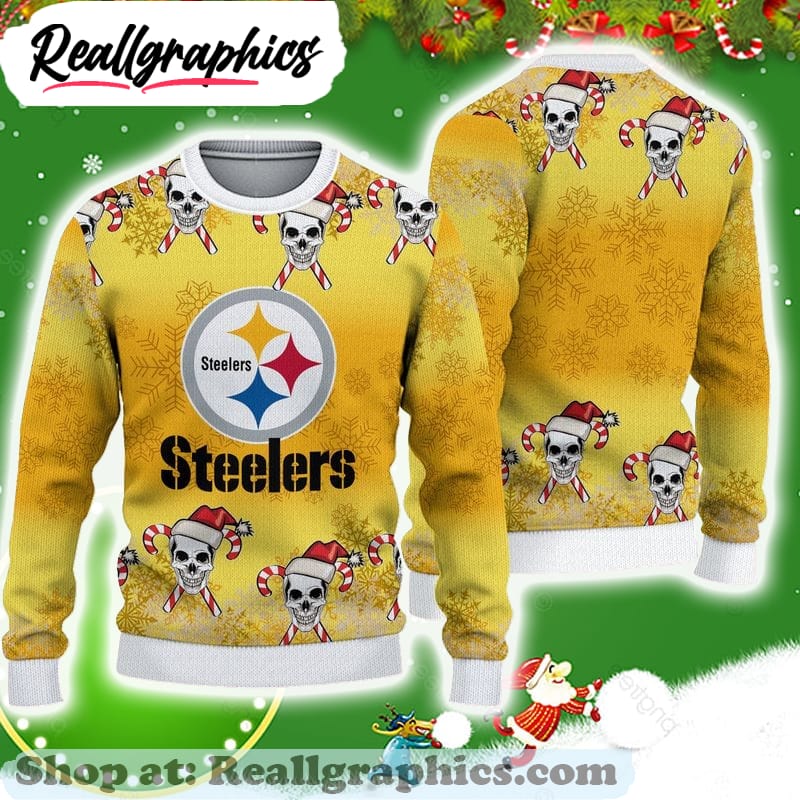 pittsburgh steelers christmas skull nfl sport christmas ugly sweater gift christmas