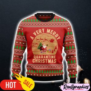 Santa-A-Very-Merry-Quarantine-Christmas-Ugly-Sweater-3D