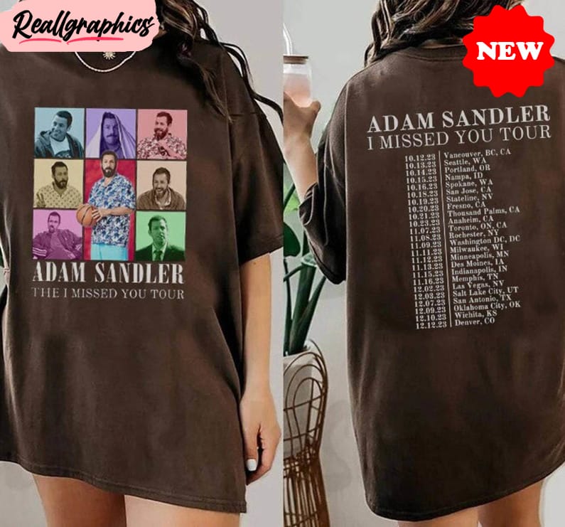 adam sandler tour 2023 shirt, adam sandler the eras tour long sleeve unisex hoodie