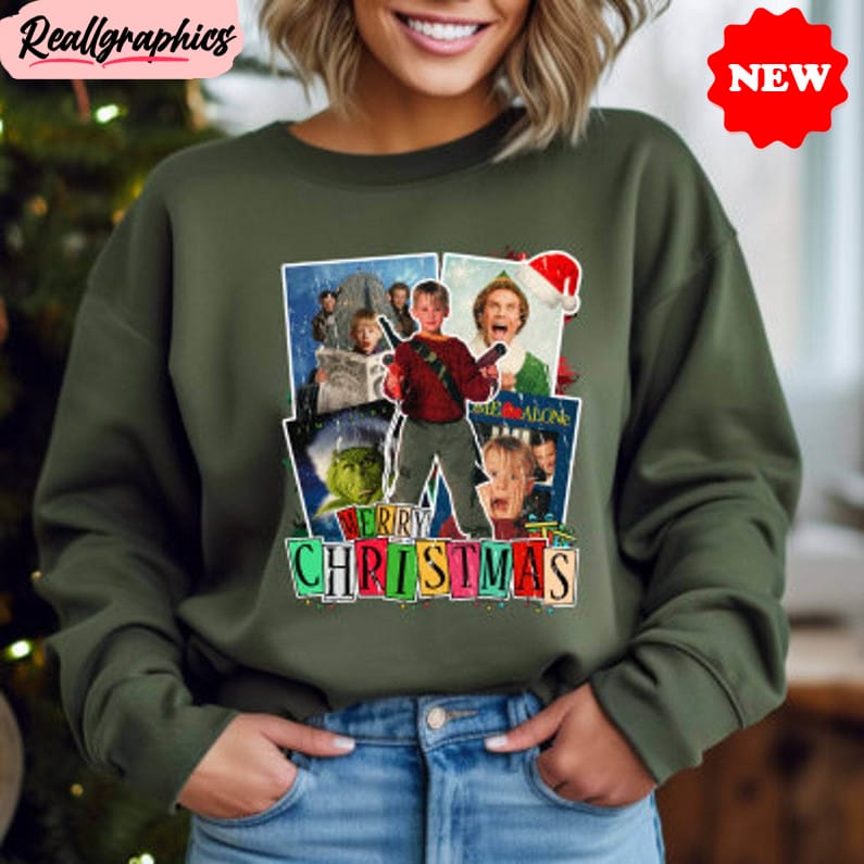 all the home alone sweatshirt, the grinch sweater long sleeve