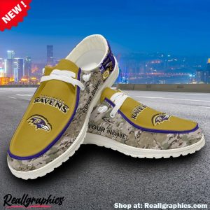 baltimore-ravens-football-camo-pattern-design-custom-hey-dude-shoes