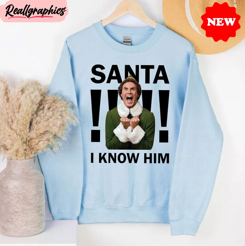 buddy elf shirt, christmas elf movie short sleeve sweater