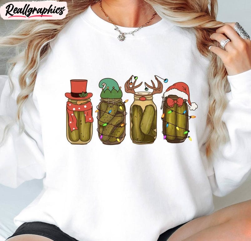 canned pickles christmas shirt, canning season tee short sleeve