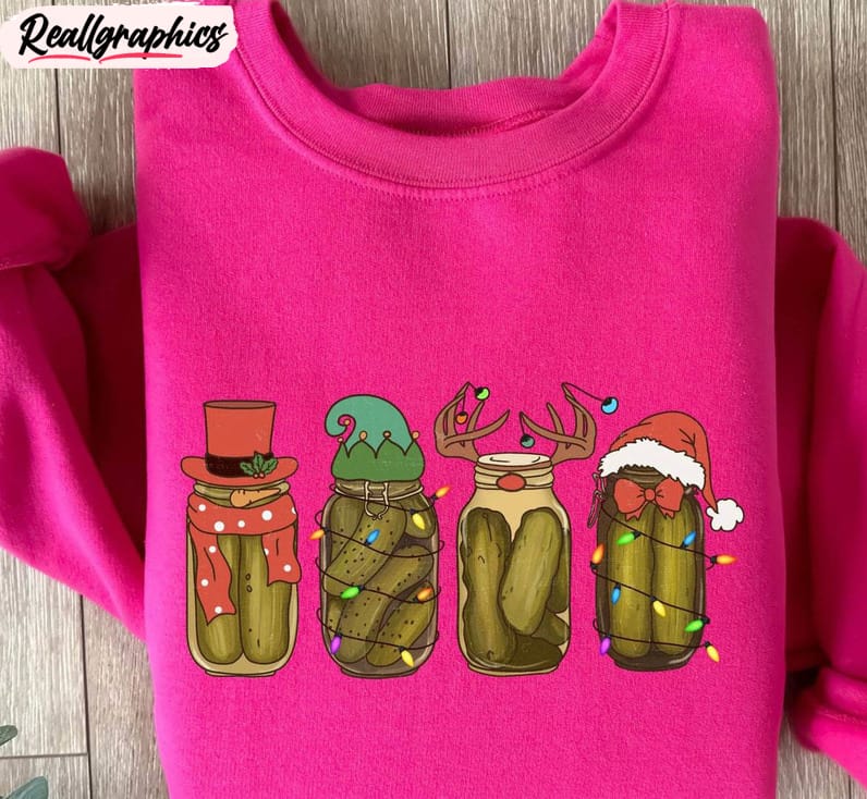 canned pickles christmas shirt, canning season tee short sleeve