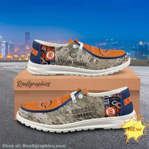 chicago-bears-football-camo-pattern-design-custom-hey-dude-shoes