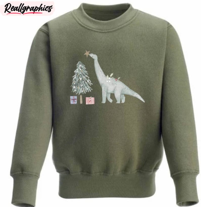 christmas dinosaur shirt, funny sweater unisex hoodie