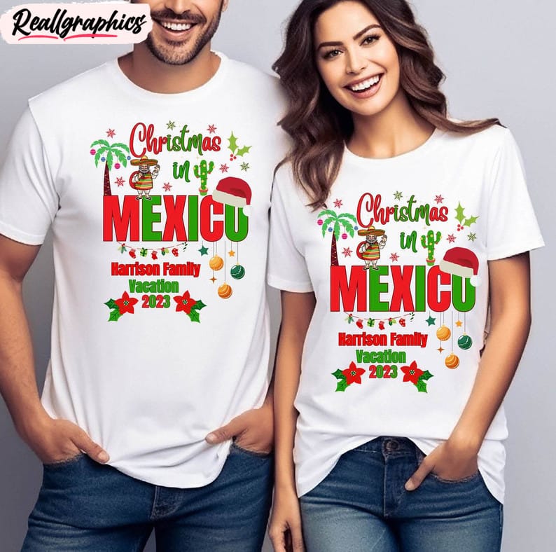 christmas in mexico shirt, mexican christmas vacation short sleeve sweater