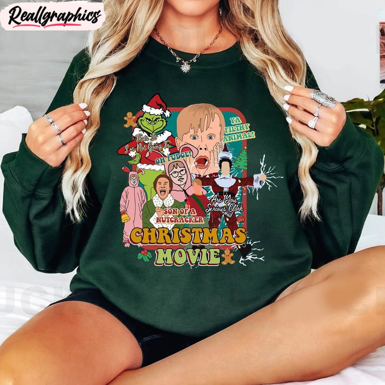 christmas movie retro shirt, national lampoons crewneck sweatshirt unisex hoodie