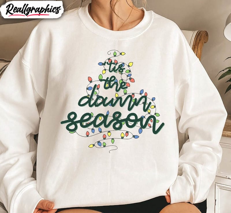 christmas tis the damn season shirt, christmas lights tee tops short sleeve