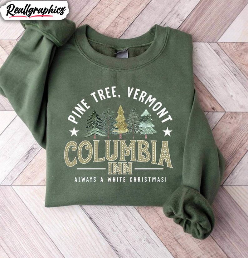 columbia inn pine tree vermont shirt, americas snow playground short sleeve tee tops