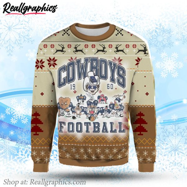 cowboys-vintage-looney-tunes-football-ugly-sweater