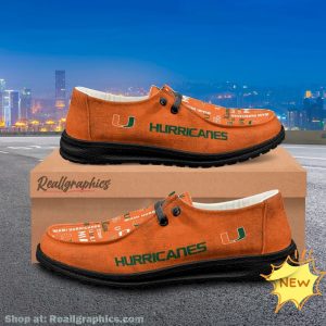 miami-hurricanes-team-logo-print-hey-dude-shoes-design
