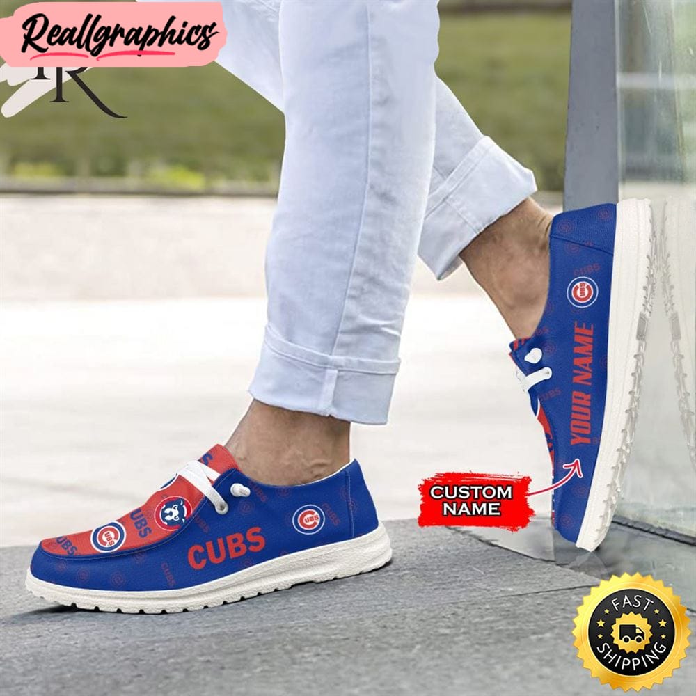 mlb chicago cubs team hey dude shoes custom