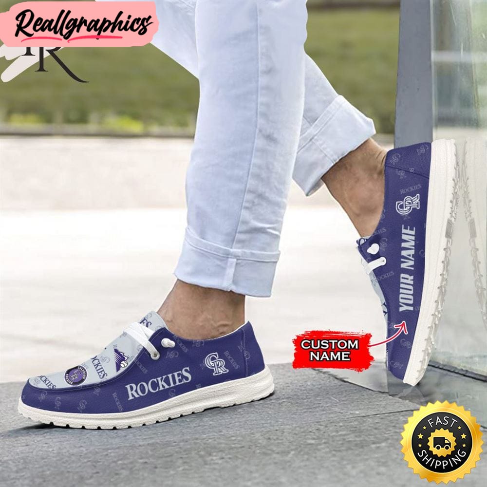 mlb colorado rockies team hey dude shoes custom