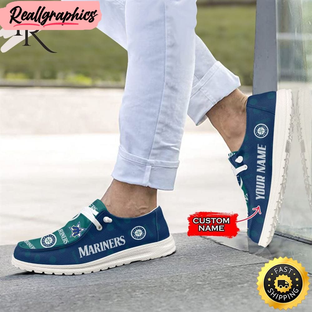 mlb seattle mariners team hey dude shoes custom