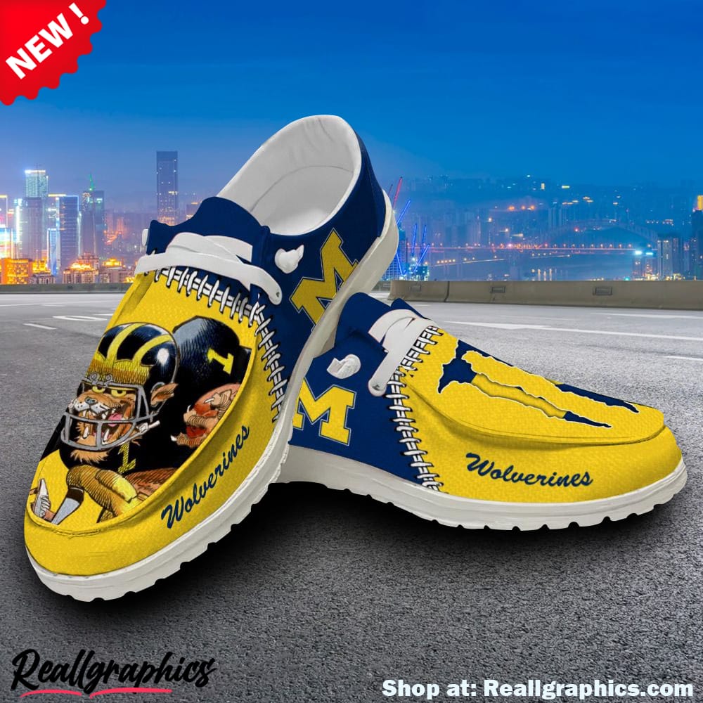 NCAA Michigan Wolverines Hey Dude Shoes Custom Name Shoes - Reallgraphics