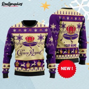 Personalized Crown Royal Christmas Ugly Sweater