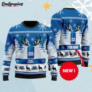 Personalized Deer Bud Light Ugly Sweater