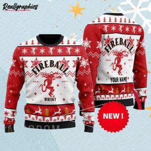 Personalized Fireball Christmas Sweater