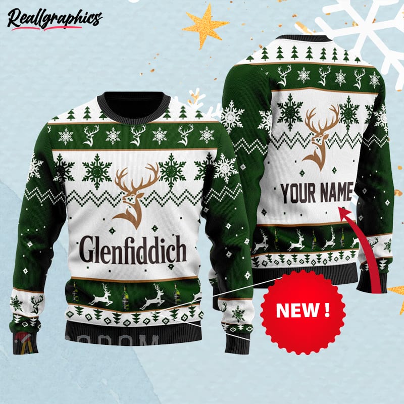 Personalized Glenfiddich Whisky Christmas Sweater