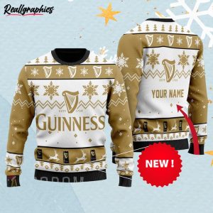 Personalized Guinness Beer Christmas Sweater