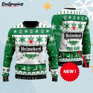 Personalized Heineken Beer Christmas Sweater