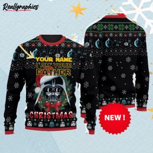 Personalized I'm Your Father Darth Vader Christmas Sweater