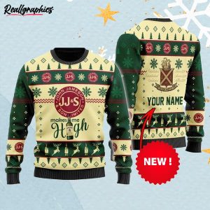 Personalized Jameson Makes Me High Christmas Ugly Sweater