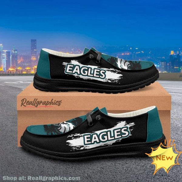 philadelphia-eagles-pattern-design-print-custom-hey-dude-shoes