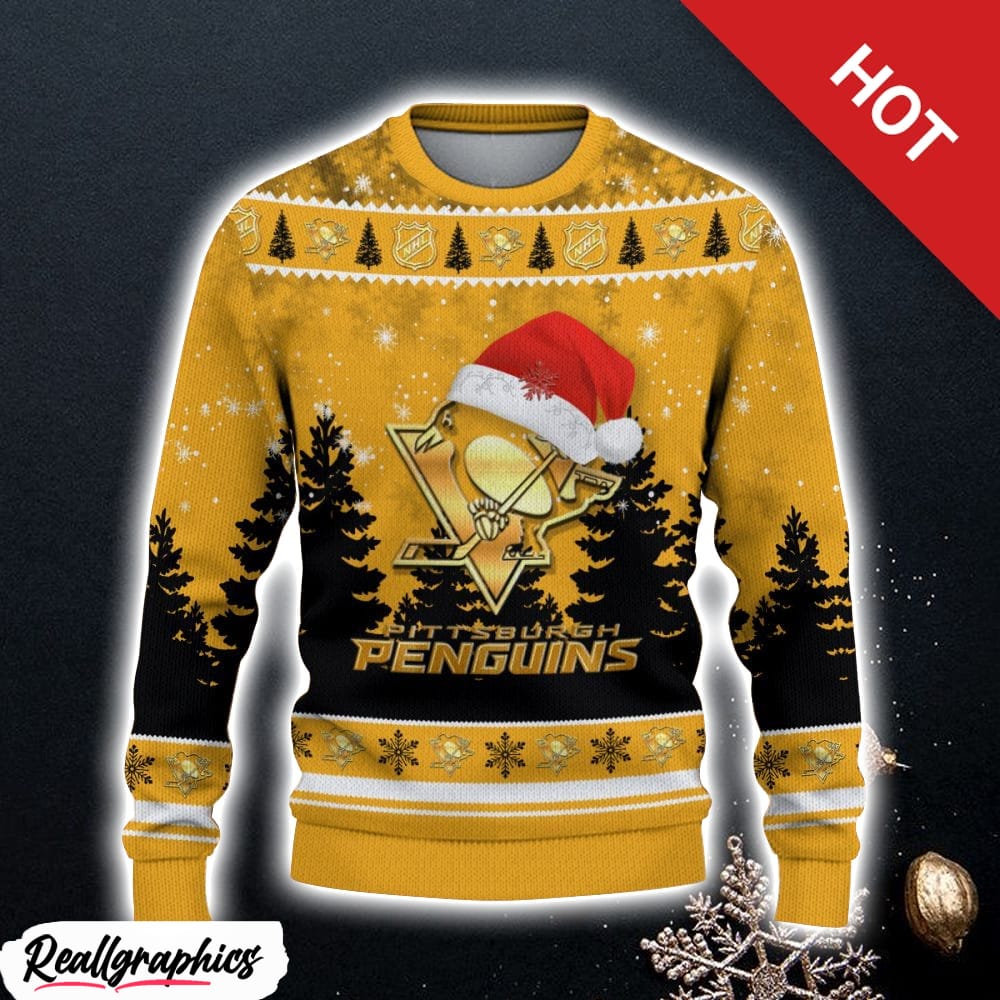 pittsburgh penguins ugly christmas sweater 3d gift for christmas