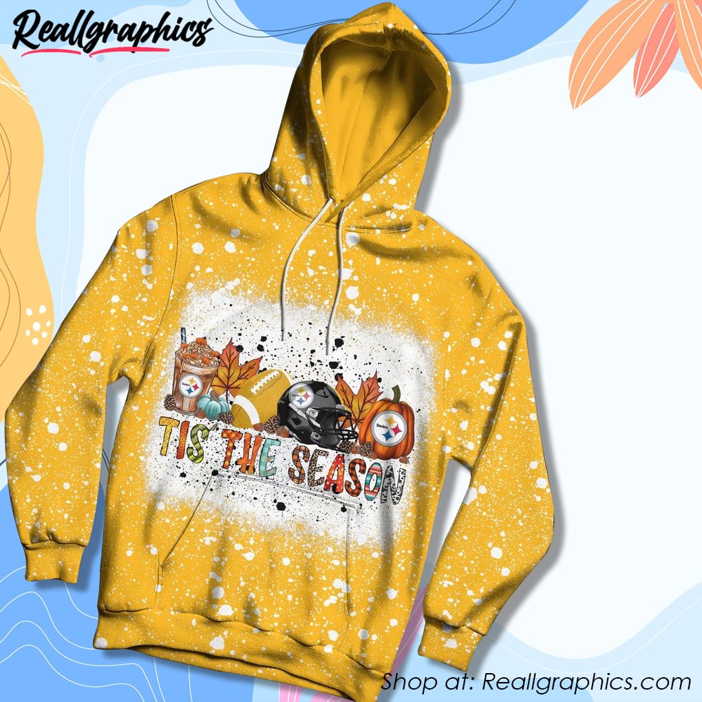 pittsburgh steelers tis the season bleached hoodie