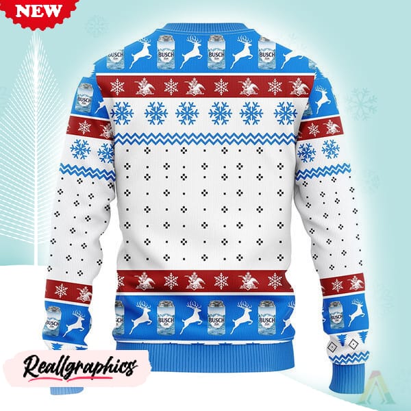 reindeer busch beer christmas ugly sweater