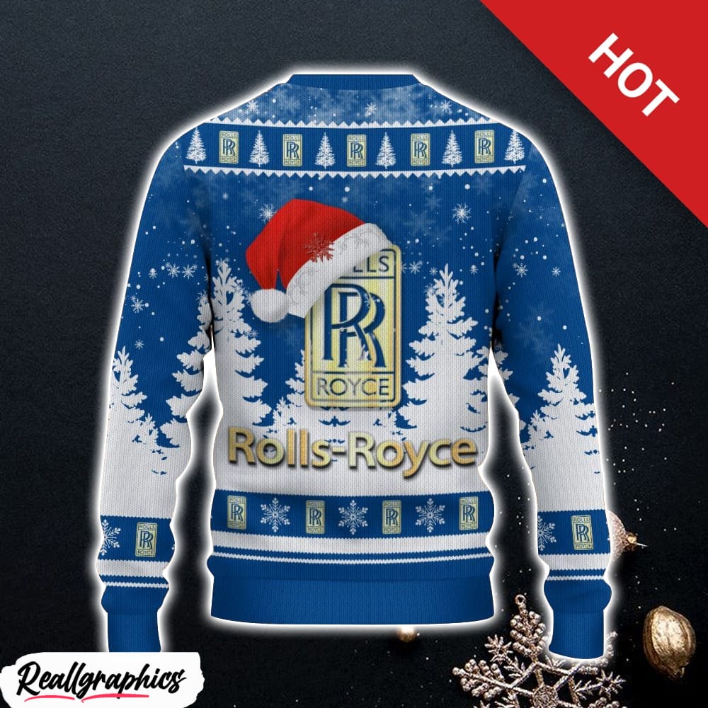 rolls royce ugly christmas sweater 3d gift for christmas