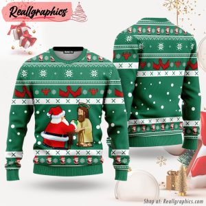 santa-and-jesus-ugly-christmas-sweater-for-men-women