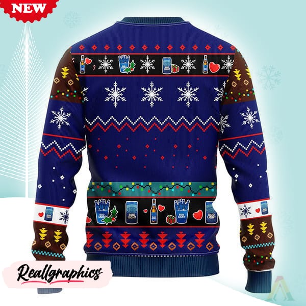 Snowflakes Bud Light Christmas Ugly Sweater