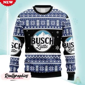 Snowflakes Busch Latte Christmas Ugly Sweater